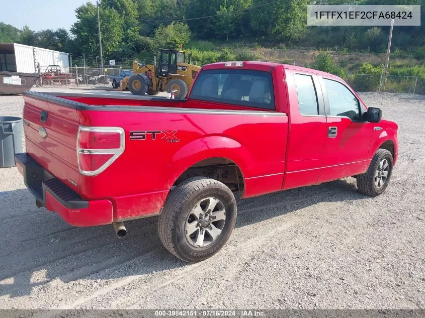 1FTFX1EF2CFA68424 2012 Ford F-150 Stx