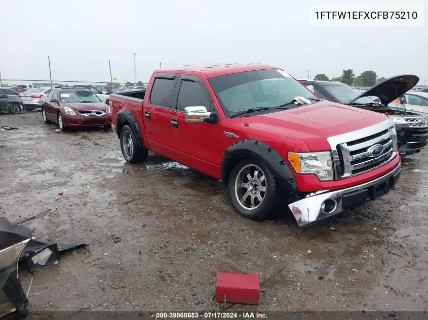 2012 Ford F-150 Xlt VIN: 1FTFW1EFXCFB75210 Lot: 39860653