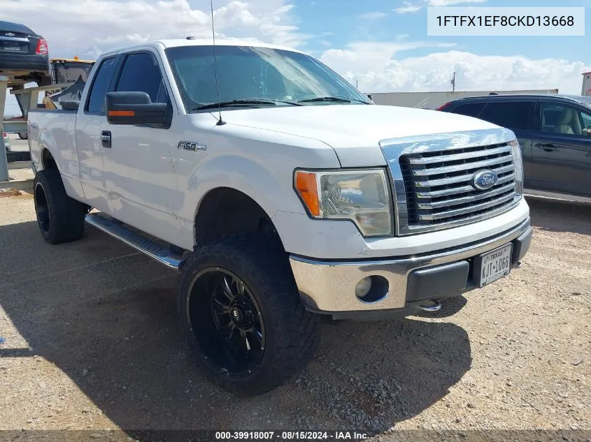 1FTFX1EF8CKD13668 2012 Ford F-150 Xlt