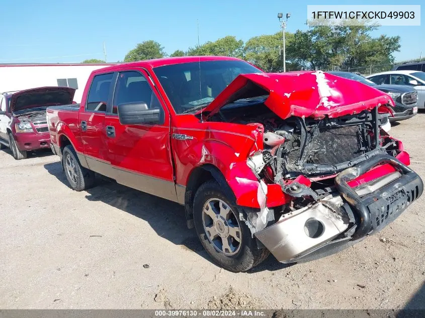 2012 Ford F-150 Xlt VIN: 1FTFW1CFXCKD49903 Lot: 39976130