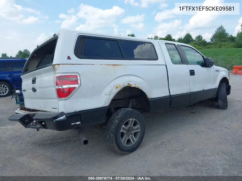 1FTFX1EF5CKE09581 2012 Ford F-150 Stx