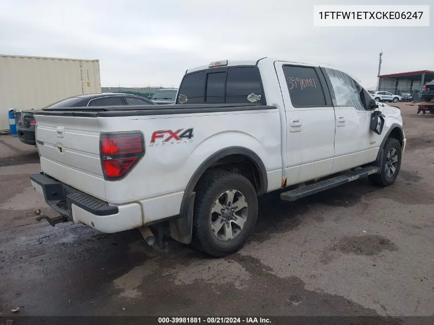 1FTFW1ETXCKE06247 2012 Ford F-150 Fx4