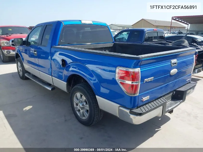 2012 Ford F-150 Xlt VIN: 1FTFX1CF2CFA56891 Lot: 39990369