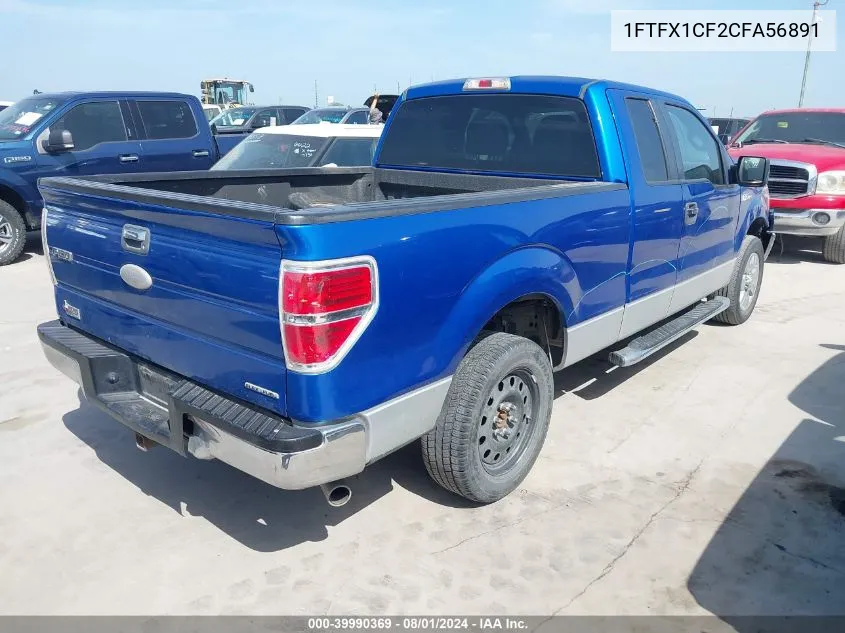 2012 Ford F-150 Xlt VIN: 1FTFX1CF2CFA56891 Lot: 39990369