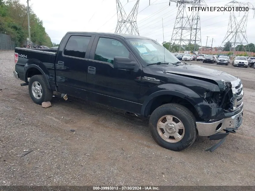 1FTFW1EF2CKD18030 2012 Ford F-150 Xlt