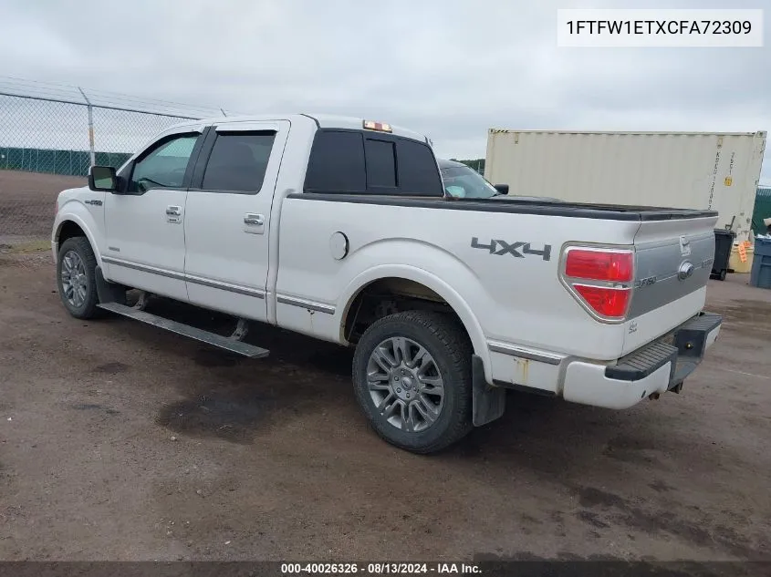 1FTFW1ETXCFA72309 2012 Ford F-150 Platinum