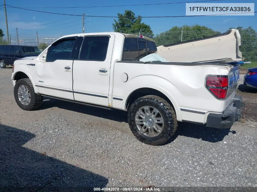 2012 Ford F-150 Platinum VIN: 1FTFW1ET3CFA33836 Lot: 40042070