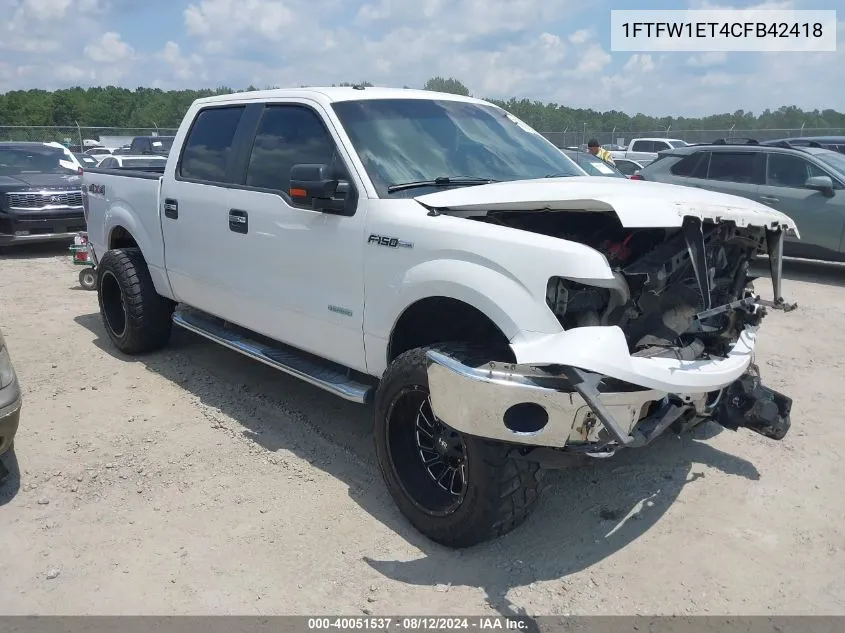 1FTFW1ET4CFB42418 2012 Ford F-150 Xlt