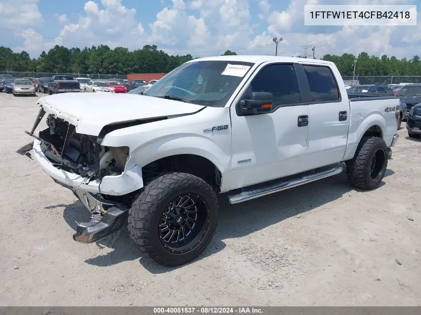 1FTFW1ET4CFB42418 2012 Ford F-150 Xlt