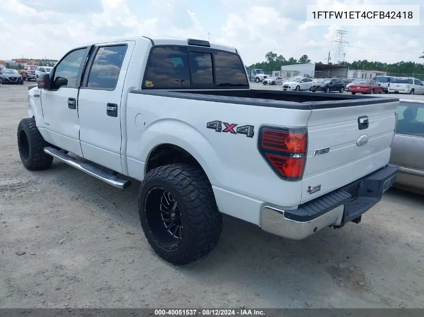 1FTFW1ET4CFB42418 2012 Ford F-150 Xlt