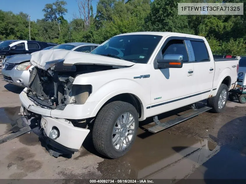 2012 Ford F-150 Platinum VIN: 1FTFW1ET3CFA71325 Lot: 40092734