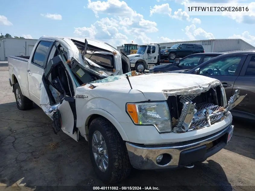 1FTFW1ET2CKE26816 2012 Ford F-150 Lariat