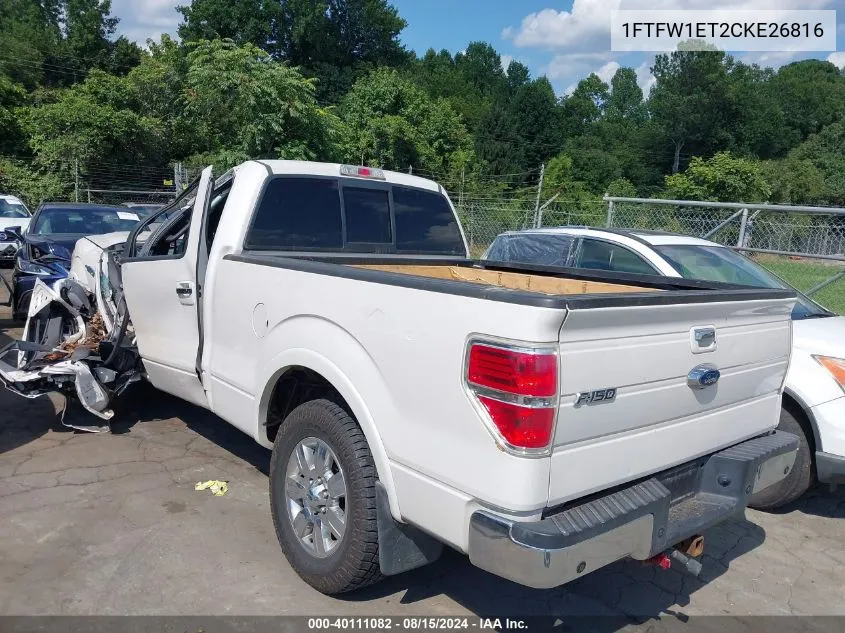 1FTFW1ET2CKE26816 2012 Ford F-150 Lariat