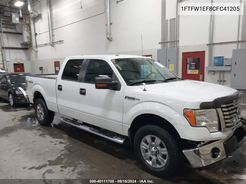 2012 Ford F-150 Xlt VIN: 1FTFW1EF8CFC41205 Lot: 40111705