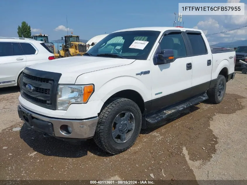 2012 Ford F-150 Xlt VIN: 1FTFW1ET6CFB57955 Lot: 40113601