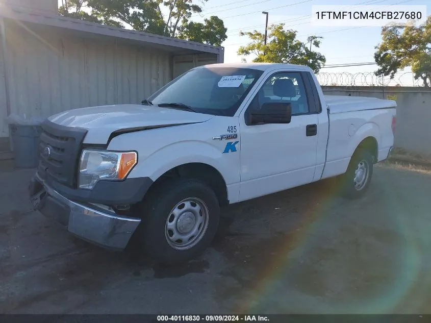 2012 Ford F-150 Xl VIN: 1FTMF1CM4CFB27680 Lot: 40116830