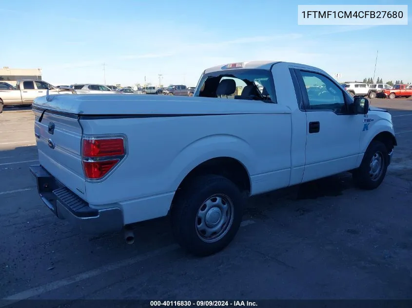 2012 Ford F-150 Xl VIN: 1FTMF1CM4CFB27680 Lot: 40116830