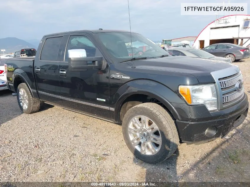 2012 Ford F-150 Platinum VIN: 1FTFW1ET6CFA95926 Lot: 40119543