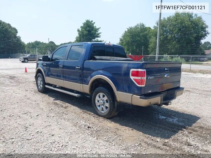 1FTFW1EF7CFD01121 2012 Ford F-150 Lariat