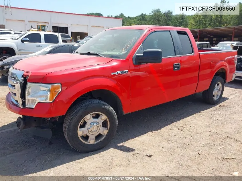 2012 Ford F-150 Xlt VIN: 1FTFX1CF7CFD03550 Lot: 40147853