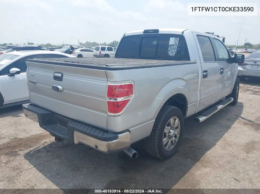 1FTFW1CT0CKE33590 2012 Ford F-150 Xlt