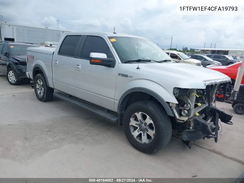 2012 Ford F-150 Fx4 VIN: 1FTFW1EF4CFA19793 Lot: 40184002