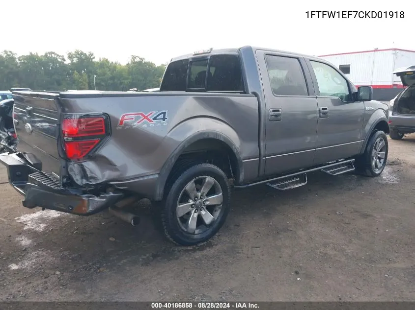 1FTFW1EF7CKD01918 2012 Ford F-150 Fx4