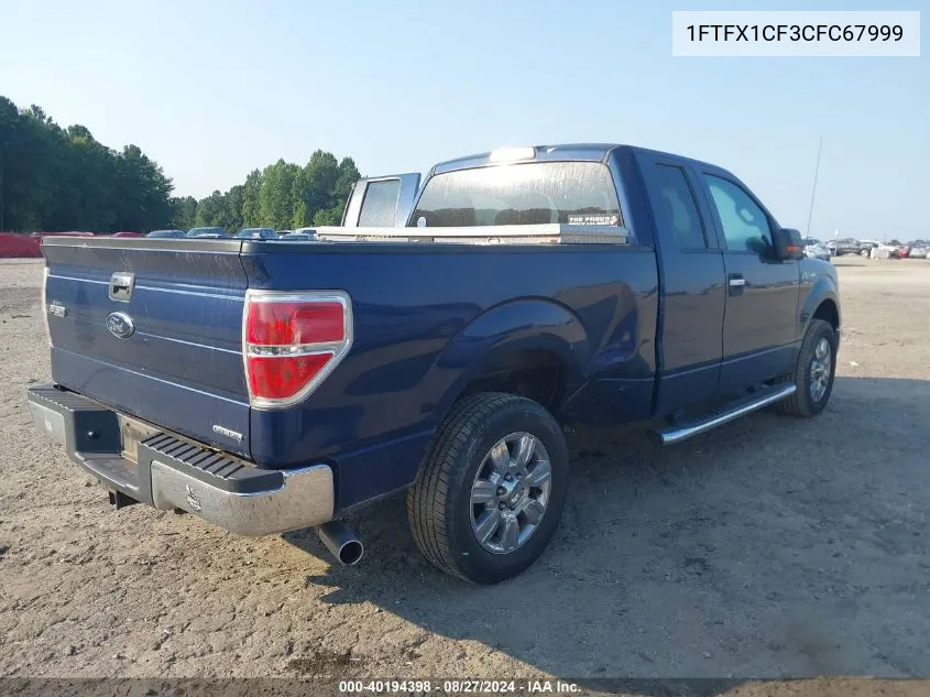 2012 Ford F-150 Xlt VIN: 1FTFX1CF3CFC67999 Lot: 40194398