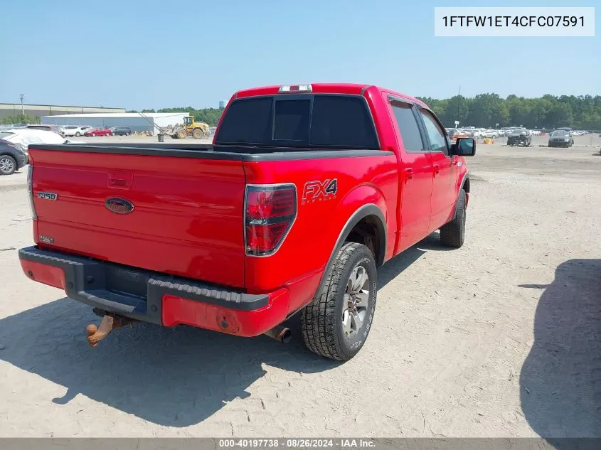 1FTFW1ET4CFC07591 2012 Ford F-150 Fx4