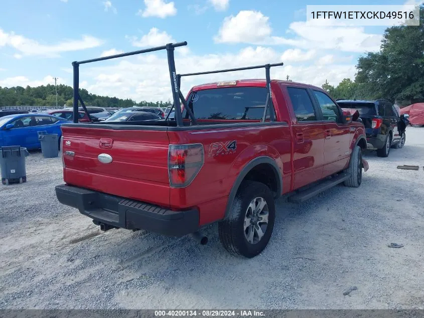 1FTFW1ETXCKD49516 2012 Ford F-150 Fx4