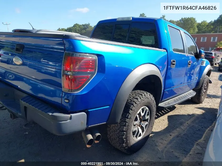 1FTFW1R64CFA46826 2012 Ford F-150 Svt Raptor