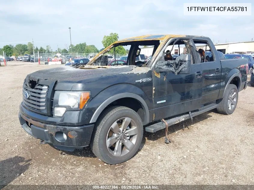 2012 Ford F-150 Fx4 VIN: 1FTFW1ET4CFA55781 Lot: 40227384