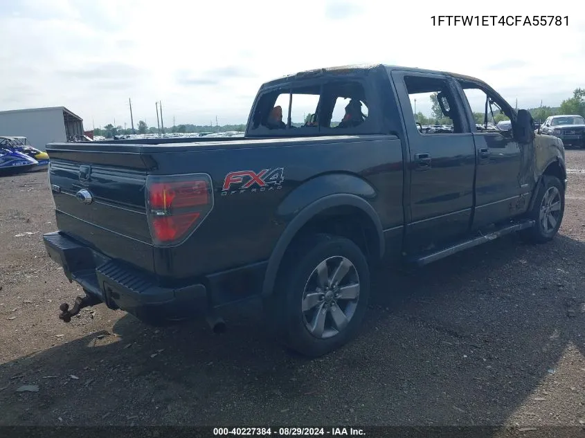 2012 Ford F-150 Fx4 VIN: 1FTFW1ET4CFA55781 Lot: 40227384