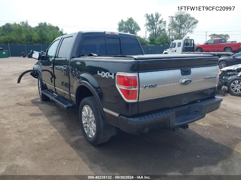 2012 Ford F-150 Platinum VIN: 1FTFW1ET9CFC20997 Lot: 40235132