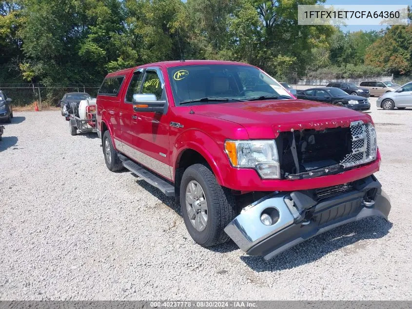 1FTFX1ET7CFA64360 2012 Ford F-150 Lariat