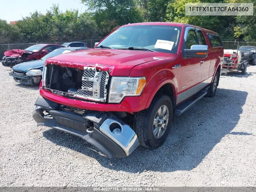 1FTFX1ET7CFA64360 2012 Ford F-150 Lariat