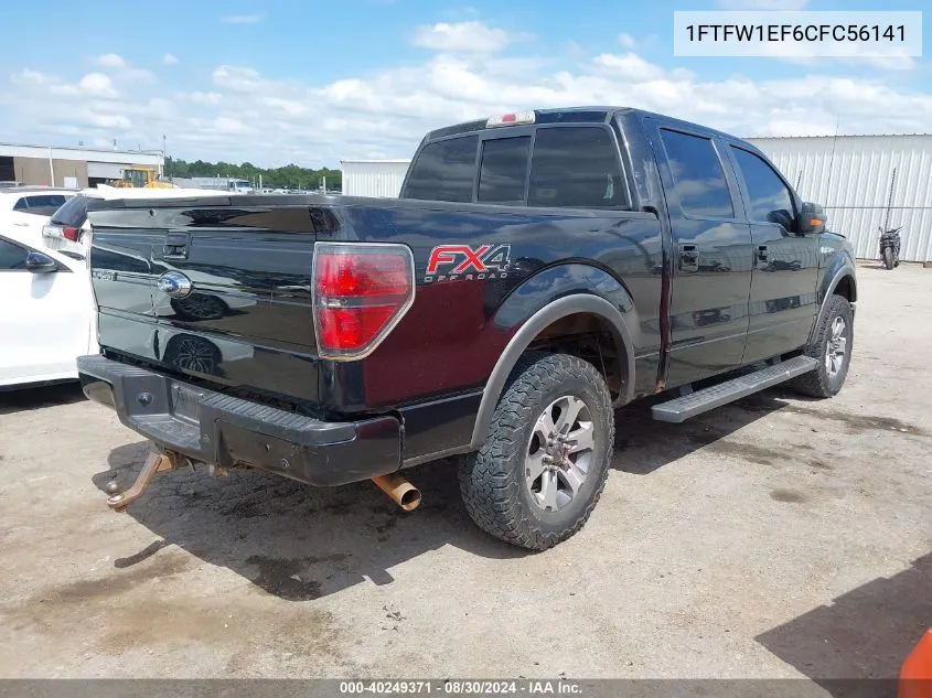 2012 Ford F-150 Fx4 VIN: 1FTFW1EF6CFC56141 Lot: 40249371