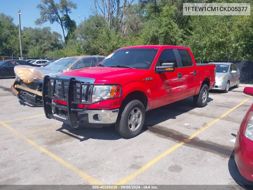 2012 Ford F-150 Xlt VIN: 1FTEW1CM1CKD05377 Lot: 40259030