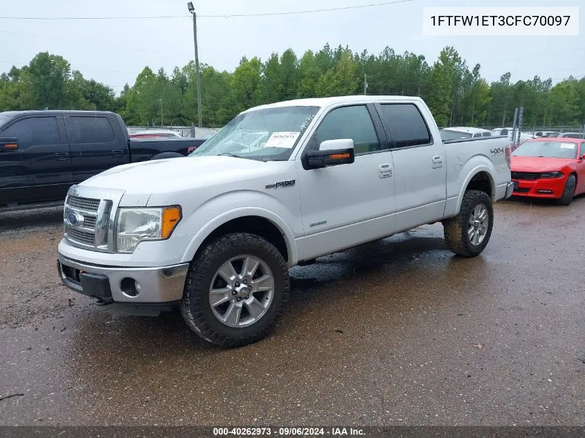 2012 Ford F-150 Lariat VIN: 1FTFW1ET3CFC70097 Lot: 40262973