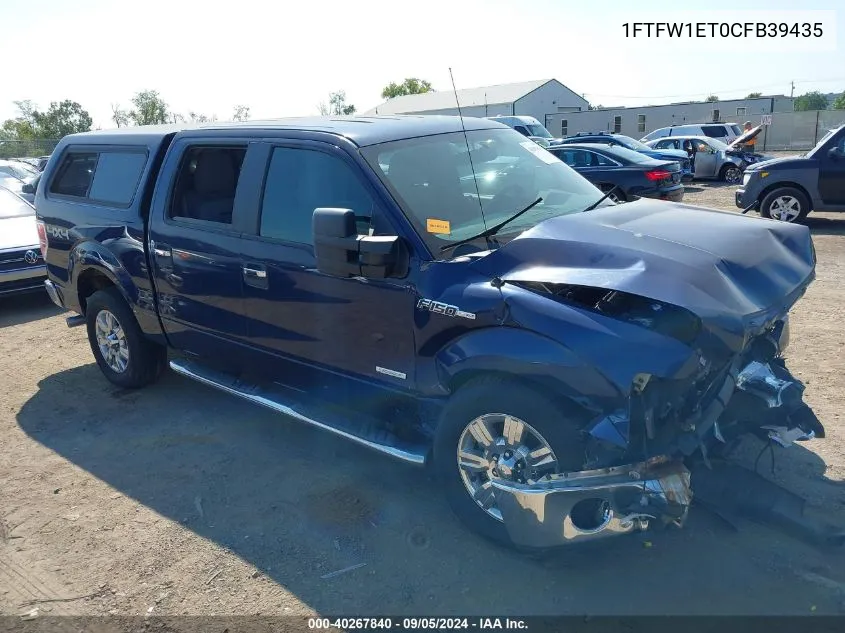 2012 Ford F-150 Supercrew VIN: 1FTFW1ET0CFB39435 Lot: 40267840