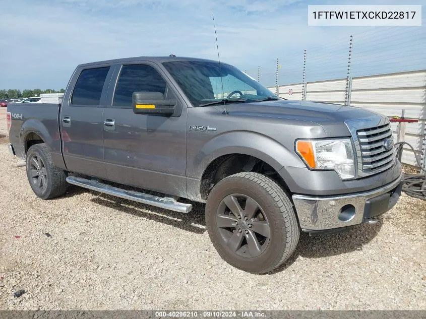 1FTFW1ETXCKD22817 2012 Ford F150 Supercrew