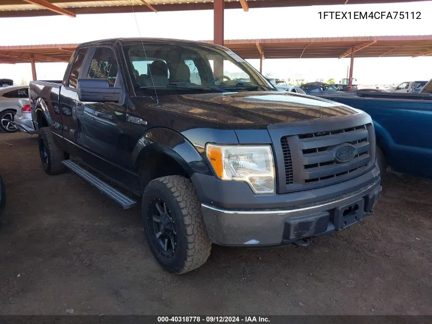 1FTEX1EM4CFA75112 2012 Ford F-150 Super Cab