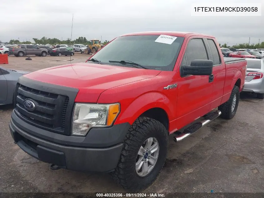 2012 Ford F-150 Xl/Stx/Xlt VIN: 1FTEX1EM9CKD39058 Lot: 40325356