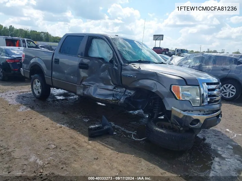 1FTEW1CM0CFA81236 2012 Ford F-150 Xlt