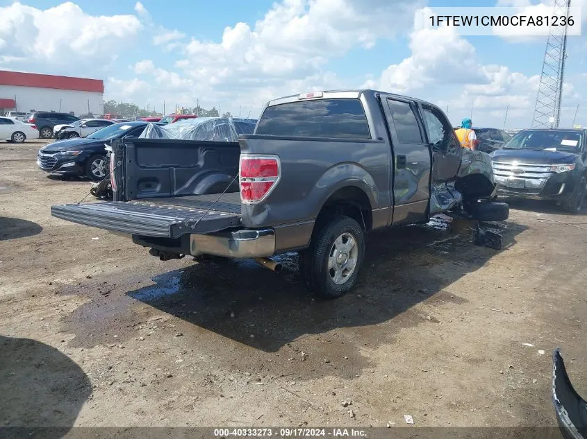 2012 Ford F-150 Xlt VIN: 1FTEW1CM0CFA81236 Lot: 40333273