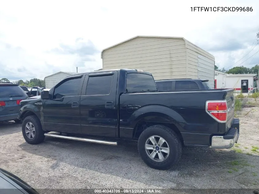 1FTFW1CF3CKD99686 2012 Ford F-150 Xlt