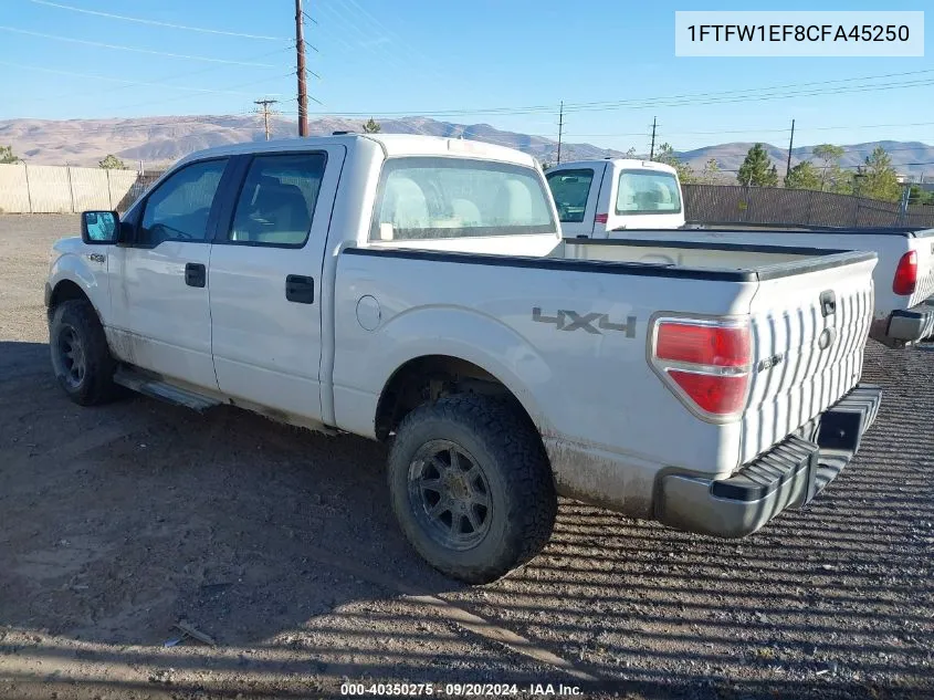 1FTFW1EF8CFA45250 2012 Ford F-150 Xl