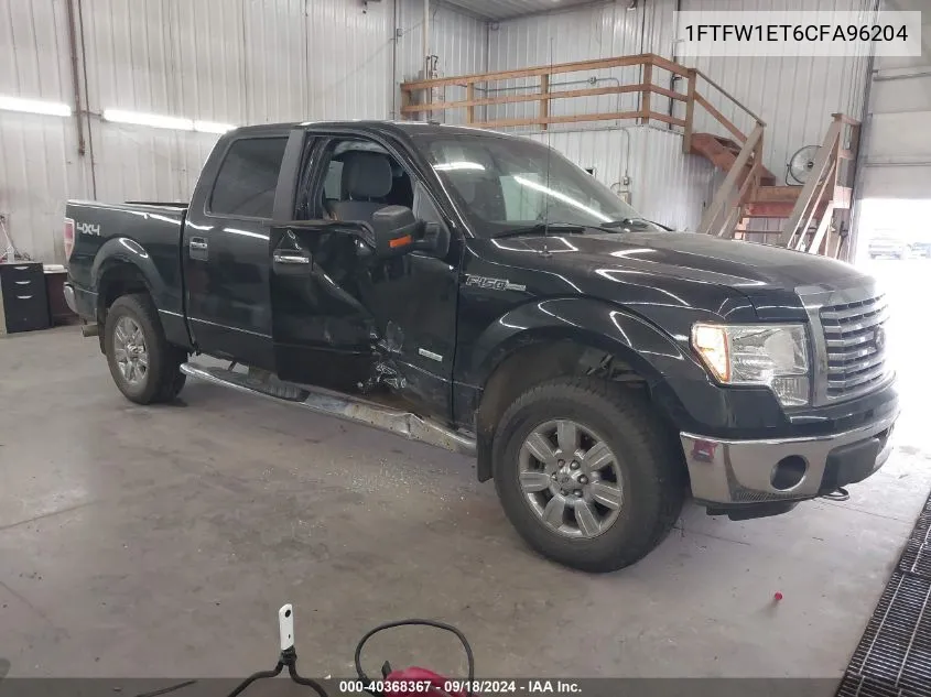 2012 Ford F150 Supercrew VIN: 1FTFW1ET6CFA96204 Lot: 40368367