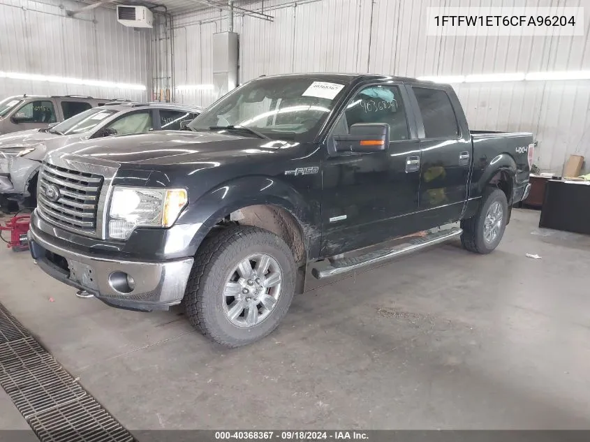 1FTFW1ET6CFA96204 2012 Ford F150 Supercrew