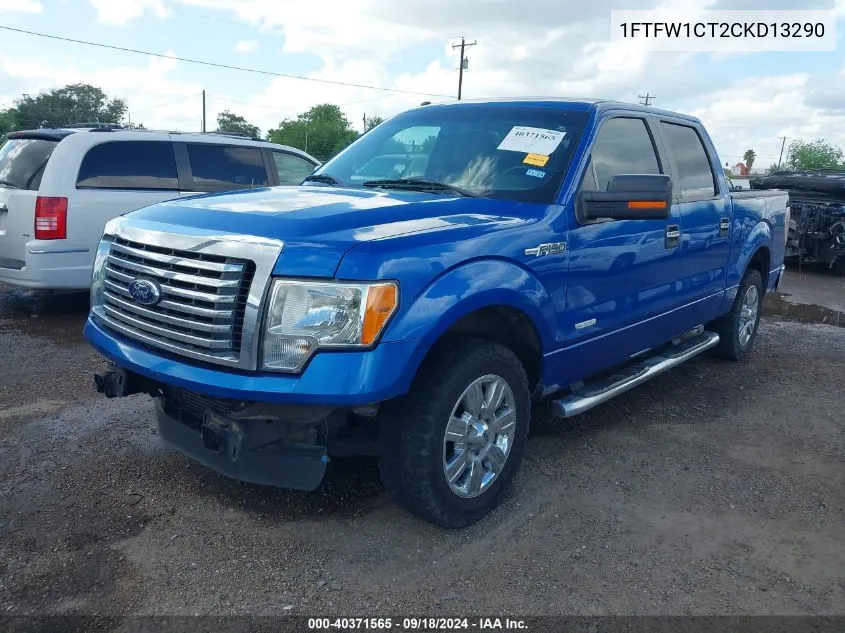 2012 Ford F-150 Xlt VIN: 1FTFW1CT2CKD13290 Lot: 40371565